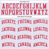 Custom White Red Round Neck Suit Basketball Jersey
