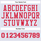 Custom White Red Round Neck Suit Basketball Jersey