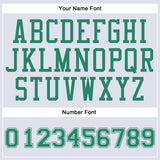 Custom White Kelly Green Round Neck Suit Basketball Jersey