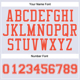 Custom White Orange Round Neck Suit Basketball Jersey