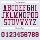 Custom White Maroon Round Neck Suit Basketball Jersey