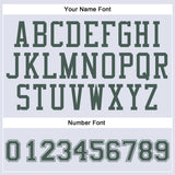 Custom White Green Round Neck Suit Basketball Jersey