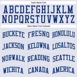 Custom White Royal Round Neck Suit Basketball Jersey