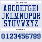 Custom White Royal Round Neck Suit Basketball Jersey
