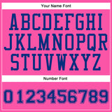 Custom Pink Royal Round Neck Suit Basketball Jersey