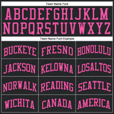 Custom Black Pink Round Neck Suit Basketball Jersey