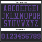 Custom Black Purple Round Neck Suit Basketball Jersey