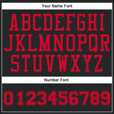 Custom Black Red Round Neck Suit Basketball Jersey