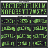 Custom Black Neon Green Round Neck Suit Basketball Jersey