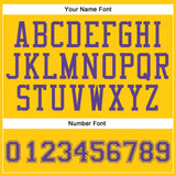 Custom Gold Purple Round Neck Suit Basketball Jersey