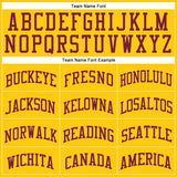 Custom Gold Maroon Round Neck Suit Basketball Jersey
