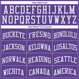 Custom Purple White Round Neck Suit Basketball Jersey