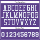 Custom Purple White Round Neck Suit Basketball Jersey