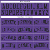 Custom Purple Black Round Neck Suit Basketball Jersey