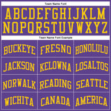 Custom Purple Gold Round Neck Suit Basketball Jersey