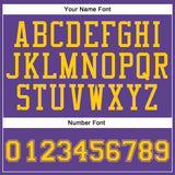 Custom Purple Gold Round Neck Suit Basketball Jersey