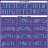 Custom Purple Teal Round Neck Suit Basketball Jersey