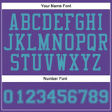 Custom Purple Teal Round Neck Suit Basketball Jersey