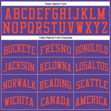 Custom Purple Orange Round Neck Suit Basketball Jersey