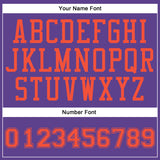 Custom Purple Orange Round Neck Suit Basketball Jersey