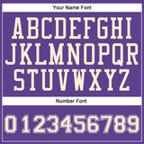 Custom Purple Cream Round Neck Suit Basketball Jersey