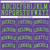 Custom Purple Neon Green Round Neck Suit Basketball Jersey