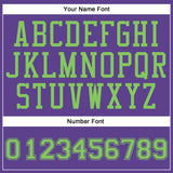 Custom Purple Neon Green Round Neck Suit Basketball Jersey