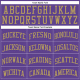 Custom Purple Old Gold Round Neck Suit Basketball Jersey