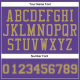 Custom Purple Old Gold Round Neck Suit Basketball Jersey