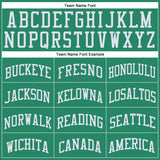Custom Kelly Green White Round Neck Suit Basketball Jersey