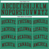 Custom Kelly Green Brown Round Neck Suit Basketball Jersey