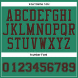 Custom Kelly Green Brown Round Neck Suit Basketball Jersey