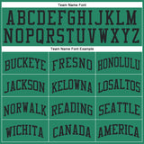 Custom Kelly Green Black Round Neck Suit Basketball Jersey