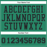 Custom Kelly Green Black Round Neck Suit Basketball Jersey
