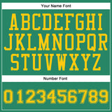 Custom Kelly Green Gold Round Neck Suit Basketball Jersey