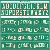 Custom Kelly Green Cream Round Neck Suit Basketball Jersey
