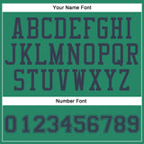 Custom Kelly Green Navy Round Neck Suit Basketball Jersey