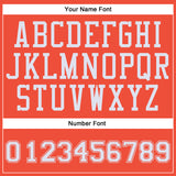 Custom Orange White Round Neck Suit Basketball Jersey