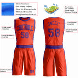 Custom Orange Purple Round Neck Suit Basketball Jersey