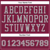 Custom Maroon Gray Round Neck Suit Basketball Jersey