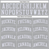 Custom Gray White Round Neck Suit Basketball Jersey