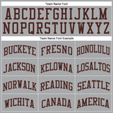 Custom Gray Brown Round Neck Suit Basketball Jersey