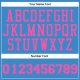 Custom Blue Pink Round Neck Suit Basketball Jersey