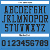 Custom Blue Black Round Neck Suit Basketball Jersey