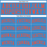 Custom Blue Orange Round Neck Suit Basketball Jersey