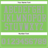 Custom Neon Green Gray Round Neck Suit Basketball Jersey