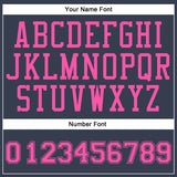 Custom Navy Pink Round Neck Suit Basketball Jersey