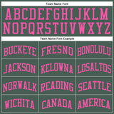 Custom Green Pink Round Neck Suit Basketball Jersey