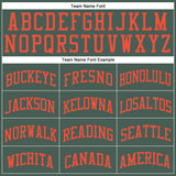 Custom Green Orange Round Neck Suit Basketball Jersey
