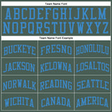 Custom Green Blue Round Neck Suit Basketball Jersey